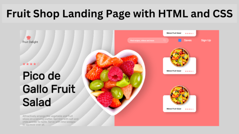 Best Fruit Shop Landing Page with HTML and CSS